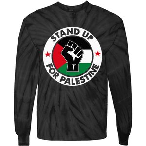 Free Palestine Stand up For Palestine Tie-Dye Long Sleeve Shirt