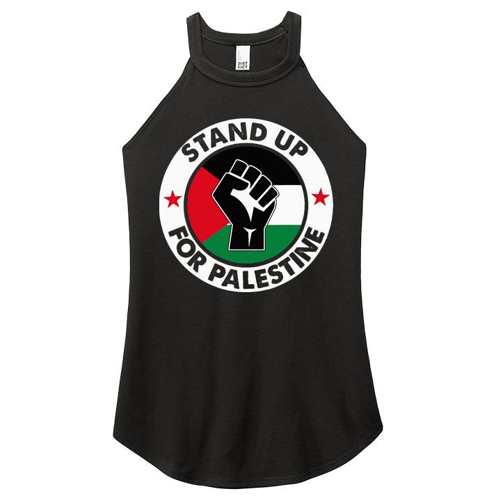 Free Palestine Stand up For Palestine Women's Perfect Tri Rocker Tank