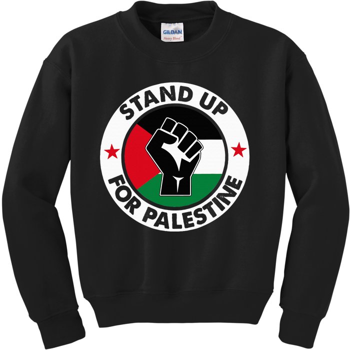 Free Palestine Stand up For Palestine Kids Sweatshirt