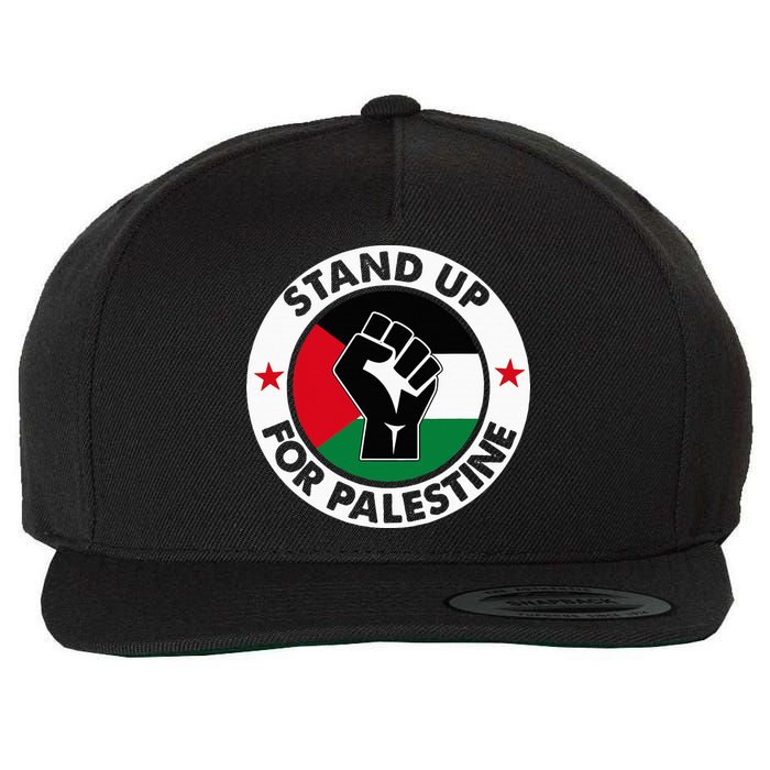 Free Palestine Stand up For Palestine Wool Snapback Cap