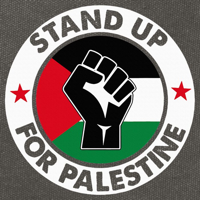 Free Palestine Stand up For Palestine Cotton Canvas Backpack