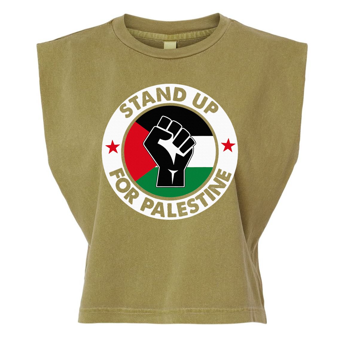 Free Palestine Stand up For Palestine Garment-Dyed Women's Muscle Tee