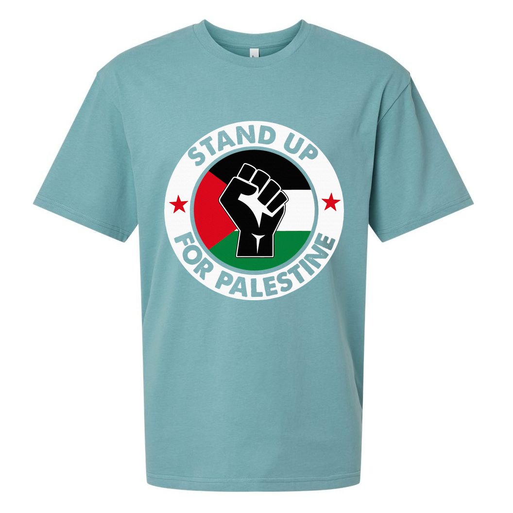 Free Palestine Stand up For Palestine Sueded Cloud Jersey T-Shirt