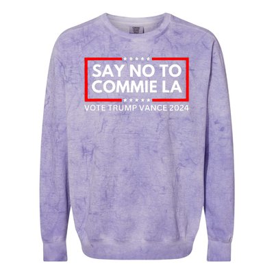 Funny Political Say No To Commie La Vote Trump Vance 2024 Colorblast Crewneck Sweatshirt