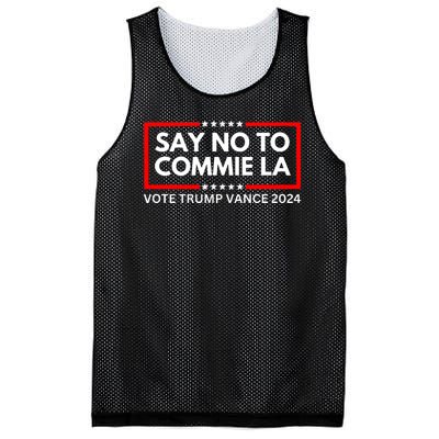 Funny Political Say No To Commie La Vote Trump Vance 2024 Mesh Reversible Basketball Jersey Tank