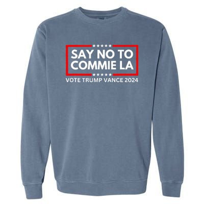 Funny Political Say No To Commie La Vote Trump Vance 2024 Garment-Dyed Sweatshirt