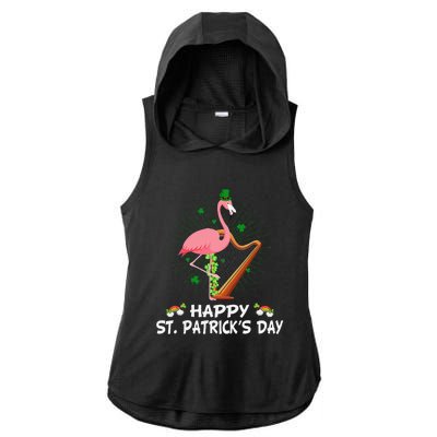 Flamingo Plus Size St Patricks Day Ladies PosiCharge Tri-Blend Wicking Draft Hoodie Tank