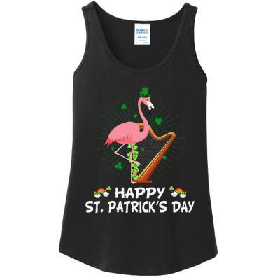 Flamingo Plus Size St Patricks Day Ladies Essential Tank