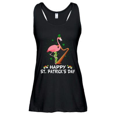 Flamingo Plus Size St Patricks Day Ladies Essential Flowy Tank