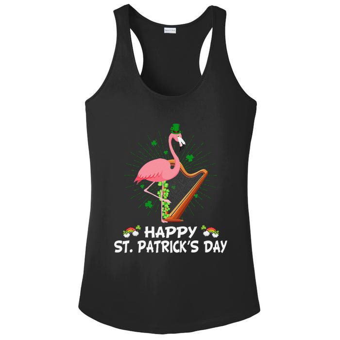 Flamingo Plus Size St Patricks Day Ladies PosiCharge Competitor Racerback Tank