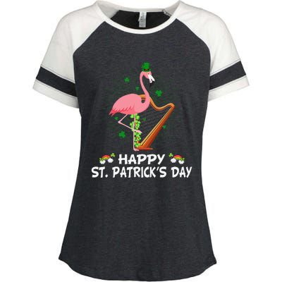 Flamingo Plus Size St Patricks Day Enza Ladies Jersey Colorblock Tee