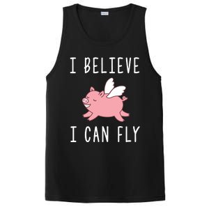 Flying Pig Shirts When Pigs Fly I Believe I Can Fly PosiCharge Competitor Tank