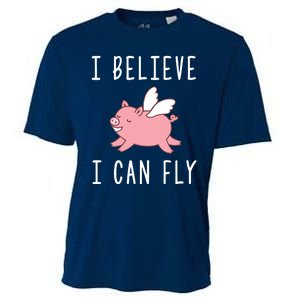 Flying Pig Shirts When Pigs Fly I Believe I Can Fly Cooling Performance Crew T-Shirt