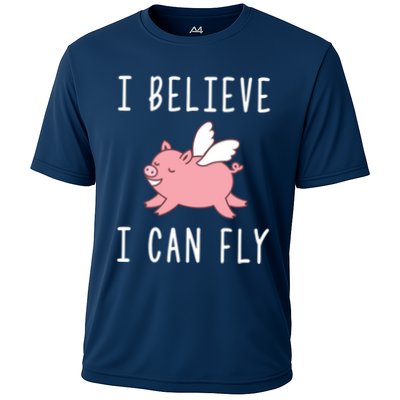 Flying Pig Shirts When Pigs Fly I Believe I Can Fly Performance Shirt