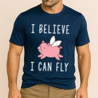 Flying Pig Shirts When Pigs Fly I Believe I Can Fly Cooling Performance Crew T-Shirt
