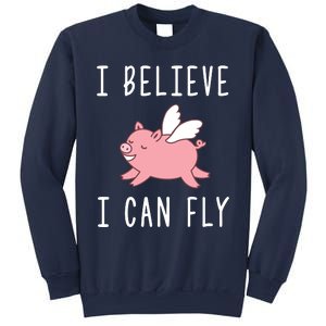 Flying Pig Shirts When Pigs Fly I Believe I Can Fly Sweatshirt