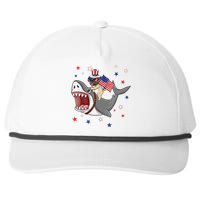 Funny Pug Shark 4th Of July Dog Mom Dad Puppy Lover Snapback Five-Panel Rope Hat