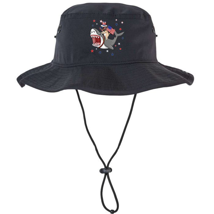 Funny Pug Shark 4th Of July Dog Mom Dad Puppy Lover Legacy Cool Fit Booney Bucket Hat