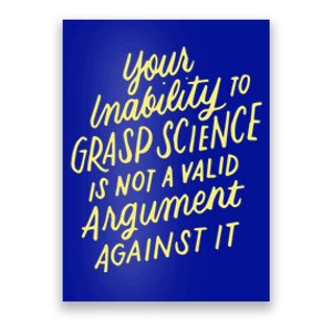 Funny Pro Science Anti Trump Scientific Political Protest Cute Gift Poster