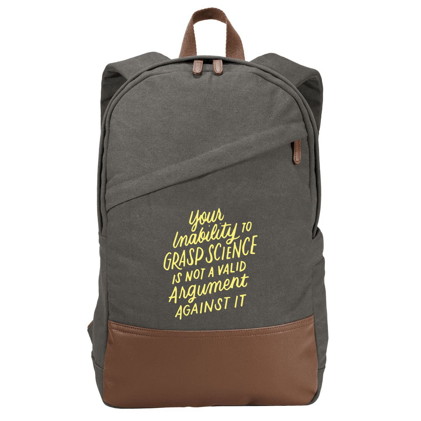 Funny Pro Science Anti Trump Scientific Political Protest Cute Gift Cotton Canvas Backpack