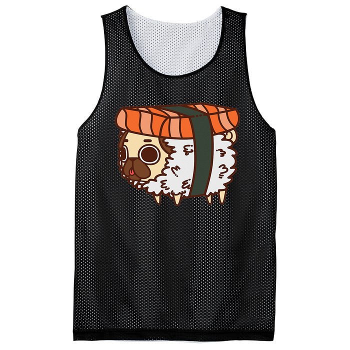 Funny Puglie Sushi Pug Love Sushi Birthday Gift Mesh Reversible Basketball Jersey Tank