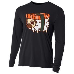 Funny Puglie Sushi Pug Love Sushi Birthday Gift Cooling Performance Long Sleeve Crew