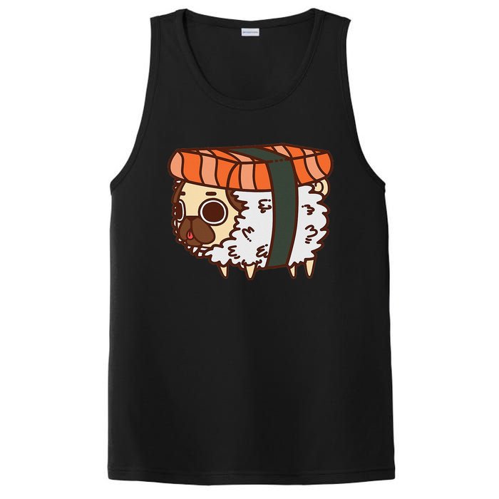 Funny Puglie Sushi Pug Love Sushi Birthday Gift PosiCharge Competitor Tank