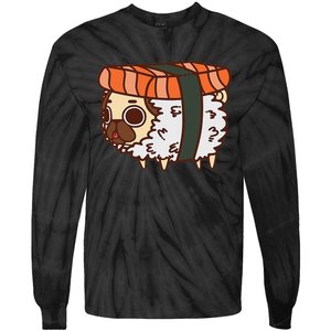 Funny Puglie Sushi Pug Love Sushi Birthday Gift Tie-Dye Long Sleeve Shirt