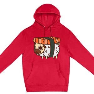 Funny Puglie Sushi Pug Love Sushi Birthday Gift Premium Pullover Hoodie