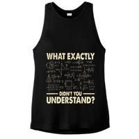 Funny Physicist Scienctist Nerd Geek Gift Physics Ladies PosiCharge Tri-Blend Wicking Tank