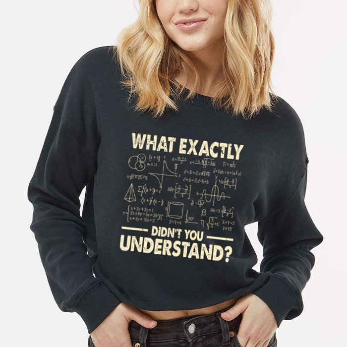 Funny Physicist Scienctist Nerd Geek Gift Physics Cropped Pullover Crew