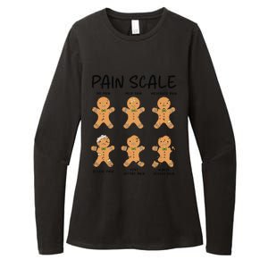 Funny Pain Scale Nurse Christmas Gingerbread Xmas Holiday Womens CVC Long Sleeve Shirt