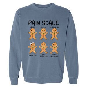 Funny Pain Scale Nurse Christmas Gingerbread Xmas Holiday Garment-Dyed Sweatshirt