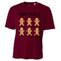 Funny Pain Scale Nurse Christmas Gingerbread Xmas Holiday Cooling Performance Crew T-Shirt