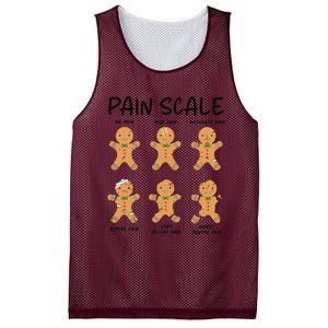 Funny Pain Scale Nurse Christmas Gingerbread Xmas Holiday Mesh Reversible Basketball Jersey Tank