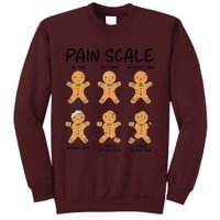 Funny Pain Scale Nurse Christmas Gingerbread Xmas Holiday Tall Sweatshirt