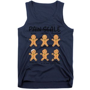 Funny Pain Scale Nurse Christmas Gingerbread Xmas Holiday Tank Top