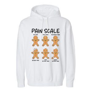 Funny Pain Scale Nurse Christmas Gingerbread Xmas Holiday Garment-Dyed Fleece Hoodie