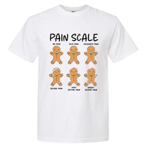 Funny Pain Scale Nurse Christmas Gingerbread Xmas Holiday Garment-Dyed Heavyweight T-Shirt