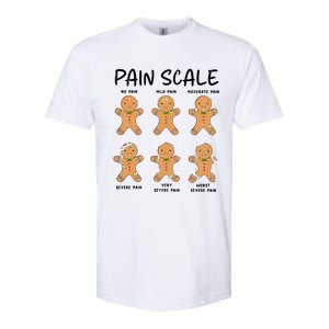 Funny Pain Scale Nurse Christmas Gingerbread Xmas Holiday Softstyle CVC T-Shirt