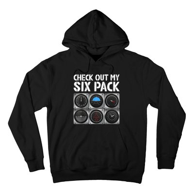 Funny Pilot Six Pack Aircraft Pilot Flying Airplane Hoodie