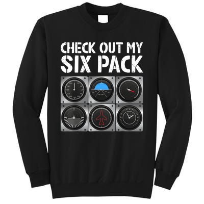 Funny Pilot Six Pack Aircraft Pilot Flying Airplane Sweatshirt