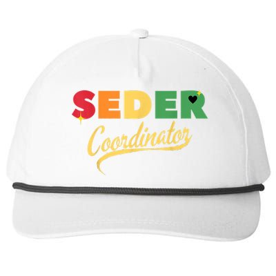 Funny Passover Seder Coordinator Jewish Passover Leader Snapback Five-Panel Rope Hat