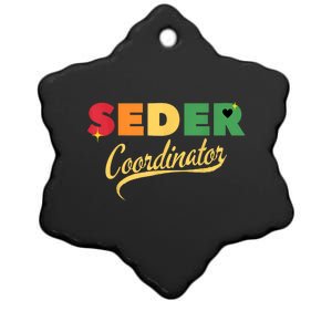 Funny Passover Seder Coordinator Jewish Passover Leader Ceramic Star Ornament