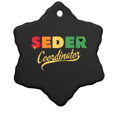 Funny Passover Seder Coordinator Jewish Passover Leader Ceramic Star Ornament