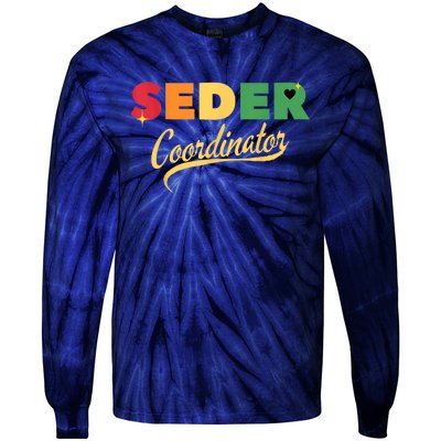 Funny Passover Seder Coordinator Jewish Passover Leader Tie-Dye Long Sleeve Shirt