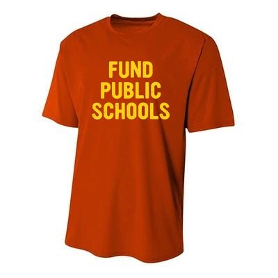 Fund Public Schools Raglan Baseball Youth Performance Sprint T-Shirt