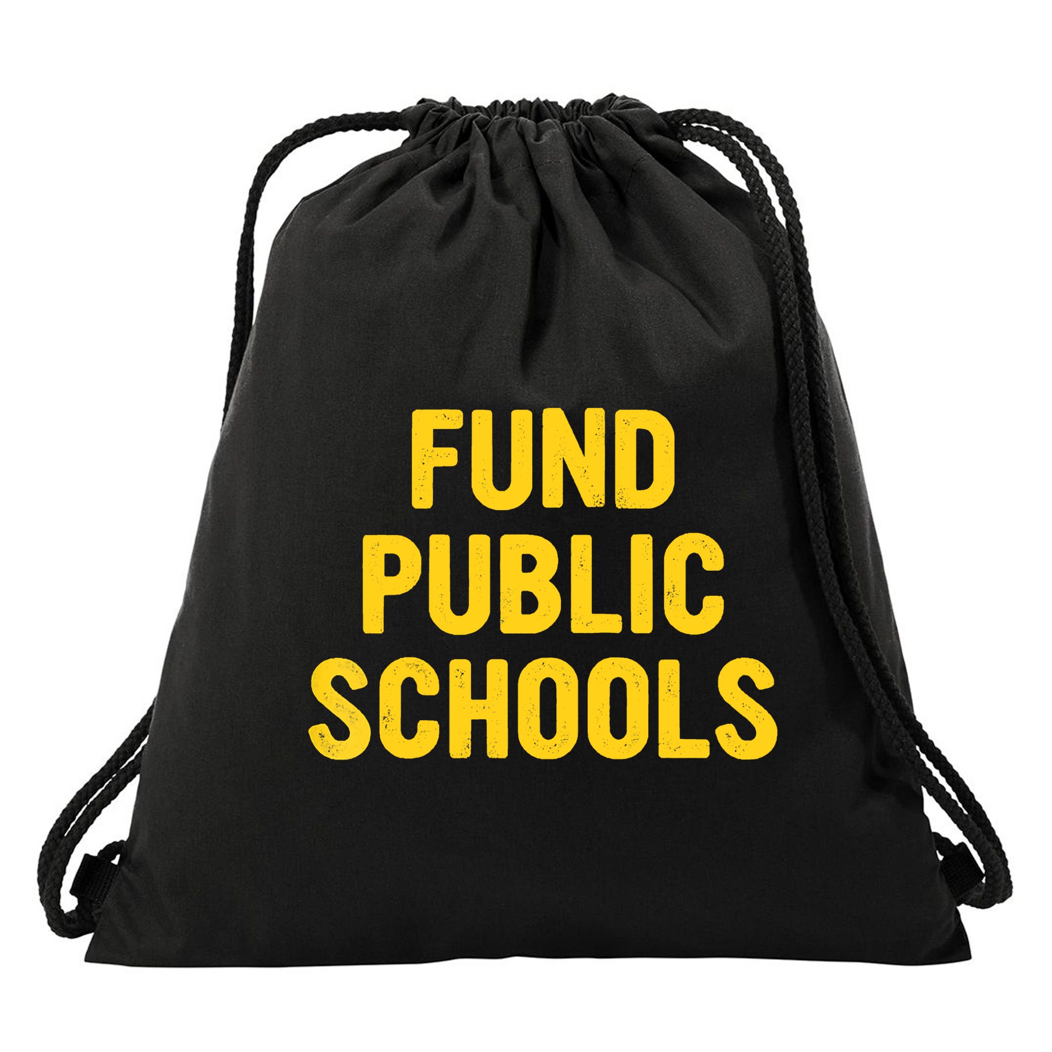 Fund Public Schools Raglan Baseball Drawstring Bag
