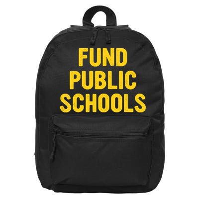 Fund Public Schools Raglan Baseball 16 in Basic Backpack