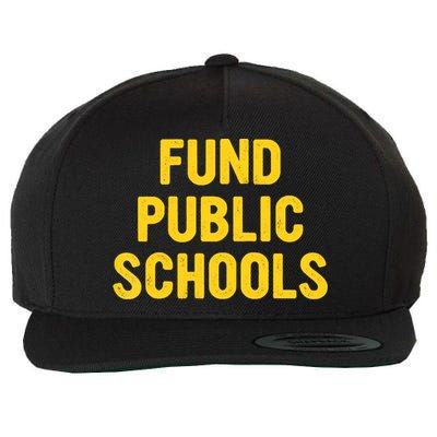 Fund Public Schools Raglan Baseball Wool Snapback Cap